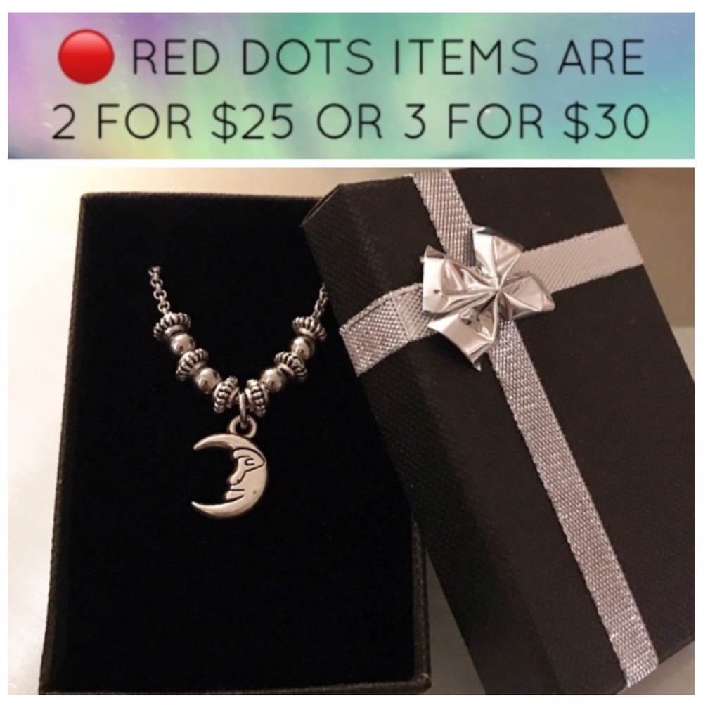 🔴SALE ! Women boho  moon steel chocker necklace